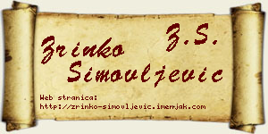 Zrinko Simovljević vizit kartica